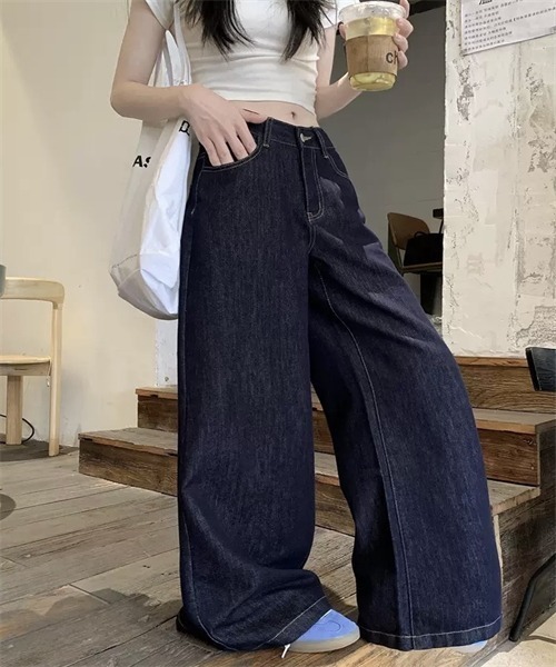FREE STYLISTS(フリー スタイリスト)の「ルーズワイドデニムパンツ(デニムパンツ・レディース・インディゴブルー・XL/4XL/2XL/L/S/XS/M/3XL)」の12枚目の写真