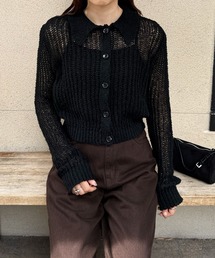 LE MORE（リモア）の「モヘアライクポロニットカーディガン（ニット/セーター）」