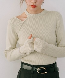 DRWCYS（ドロシーズ）の「カットアウトリブニットトップス（ニット/セーター）」