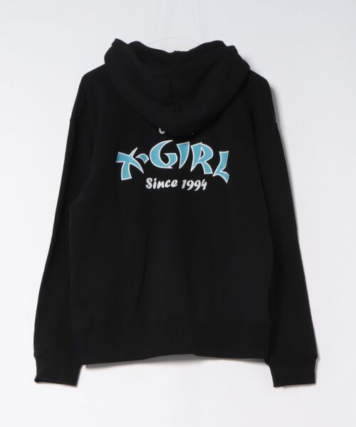 X-GIRL/エックスガール ARCH LOGO ZIP UP HOODIE パーカー