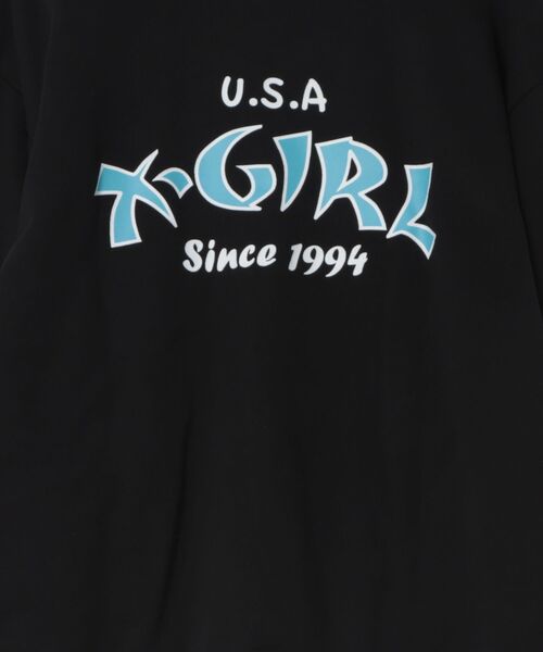 X-girl（エックスガール）の「X-GIRL/エックスガール ARCH LOGO ZIP UP  HOODIE パーカー 105253012022（パーカー・レディース・グレー/ブラック・M/S）」の4枚目の写真