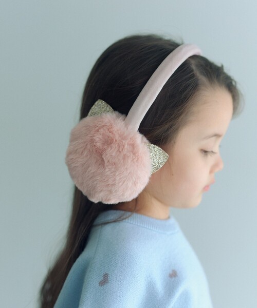 green label relaxing(グリーンレーベルリラクシング)の「<Rockahula Kids>キャット型 イヤマフ / Cat Earmuffs / キッズ(イヤーマフ・キッズ・ライトピンク・FREE)」の1枚目の写真