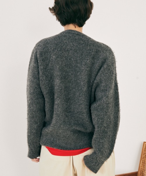 MERLOT（メルロー）の「モヘアライク偉人モチーフニット（ニット/セーター・レディース・アイボリー/グレー/ブラック・FREE）」の17枚目の写真