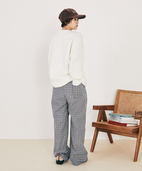 MERLOT（メルロー）の「モヘアライク偉人モチーフニット（ニット/セーター・レディース・アイボリー/グレー/ブラック・FREE）」の7枚目の写真