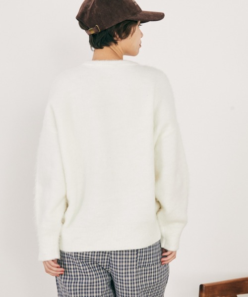 モヘアライク偉人モチーフニット（ニット/セーター）｜MERLOT