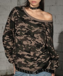 A'GEM/9 × .kom 『MIDNIGHT MOVE/ミッドナイトムーブ』 camo 89 rivet mtm/カモフラ リベットスウェット