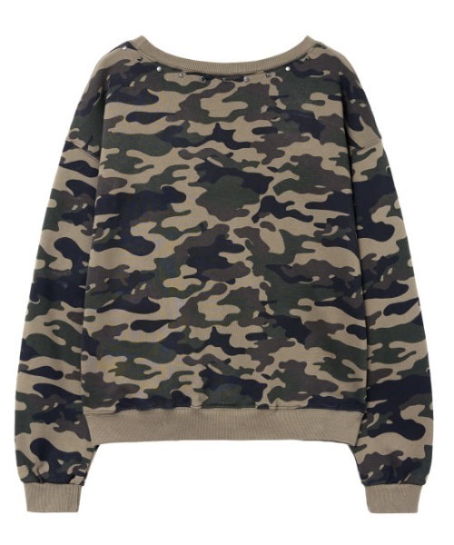 Midnight Move(ミッドナイトムーブ)の「A'GEM/9 × .kom 『MIDNIGHT MOVE/ミッドナイトムーブ』 camo 89 rivet mtm/カモフラ リベットスウェット(スウェット・レディース・カーキ/グレー・FREE)」の10枚目の写真