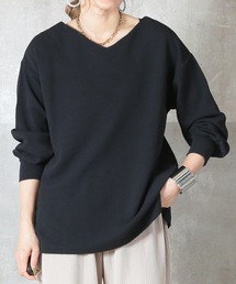 CLOVER DEPOT（クローバーデポ）の「「前後2WAY」毛玉・シワになりにくいエンボスカットソー（CLOVER DEPOT）（Tシャツ/カットソー）」