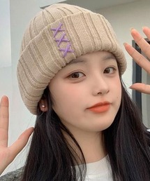 Lace Ladies（レースレディース）の「クロス ステッチ リブ ニット ワッチ キャップ（ニットキャップ/ビーニー）」