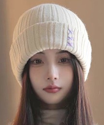 Lace Ladies（レースレディース）の「クロス ステッチ リブ ニット ワッチ キャップ（ニットキャップ/ビーニー）」