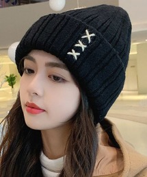 Lace Ladies（レースレディース）の「クロス ステッチ リブ ニット ワッチ キャップ（ニットキャップ/ビーニー）」