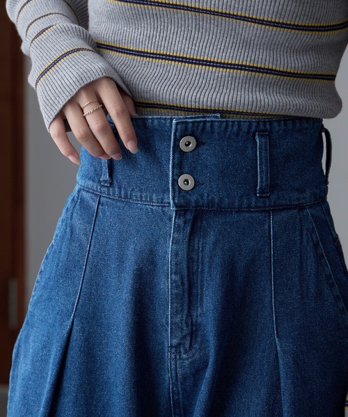 etoll.(エトル)の「2wayウエストワイドストレートデニム(デニムパンツ・レディース・ブラック/ブルー/ブラウン・M/S)」の21枚目の写真