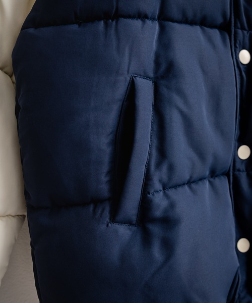 U.S. POLO ASSN.(ユーエスポロアッスン)の「U.S. POLO ASSN. ユーエスポロアッスン PADDED VARSITY JACKET オーバーサイズワンポイントロゴ刺繍中綿スタジャン / 配色切替パデッドジャケット(スタジャン・メンズ・カーキ/ホワイト×ネイビー/カーキ系/ネイビー・M/L/LL)」の10枚目の写真