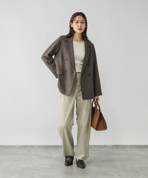 GLOBAL WORK(グローバルワーク)の「Wingコラボ/Fffit エフィット/カップ付き長袖Tシャツ/414739(Tシャツ/カットソー・レディース・チャコールグレー/オフホワイト/ブラック・MEDIUM/LARGE/SMALL/X-LARGE)」の12枚目の写真