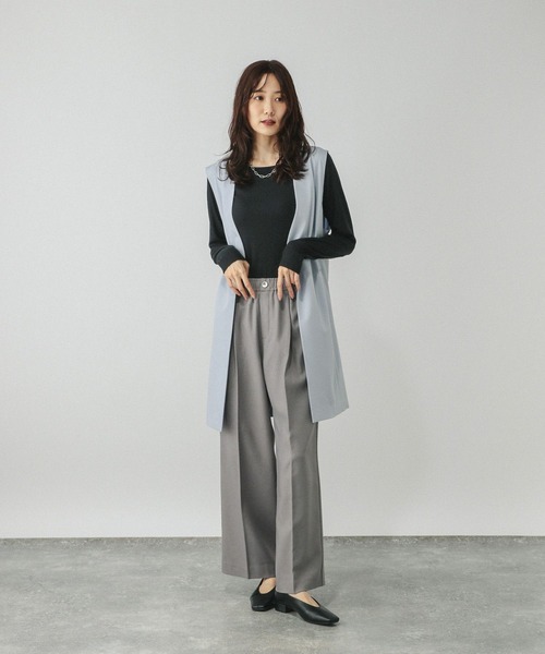 GLOBAL WORK(グローバルワーク)の「Wingコラボ/Fffit エフィット/カップ付き長袖Tシャツ/414739(Tシャツ/カットソー・レディース・チャコールグレー/オフホワイト/ブラック・MEDIUM/LARGE/SMALL/X-LARGE)」の13枚目の写真