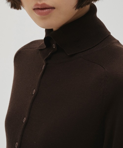 TODAYFUL（トゥデイフル）の「Tencelwool Highneck Knit（ニット/セーター・レディース・チョコ/ブラック/グレー・FREE）」の4枚目の写真