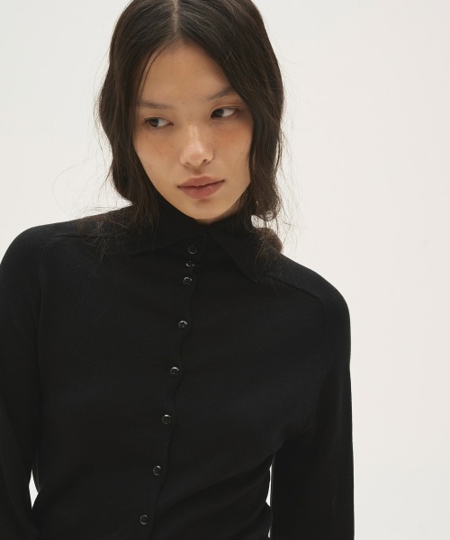 TODAYFUL（トゥデイフル）の「Tencelwool Highneck Knit（ニット/セーター・レディース・チョコ/ブラック/グレー・FREE）」の7枚目の写真