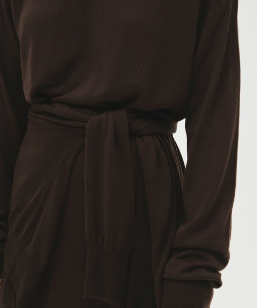 TODAYFUL（トゥデイフル）の「Tencelwool Highneck Knit（ニット/セーター・レディース・チョコ/ブラック/グレー・FREE）」の10枚目の写真