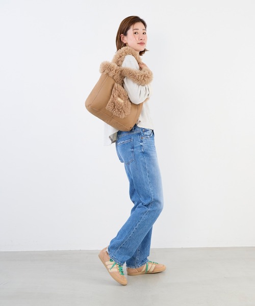 Lisa Conte(リサコンテ)の「【Lisa Conte'】リバーシブルムートンバッグ-AZZURRA(ハンドバッグ・レディース・ベージュ・FREE)」の19枚目の写真