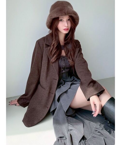 RESEXXY（リゼクシー）の「フェイクファーバケットハット（ハット・レディース・アイボリー/ブラック/ブラウン・FREE）」の11枚目の写真