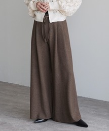 Yeoun（ヨウン）の「ウエストゴムワイドニットパンツ（その他パンツ）」