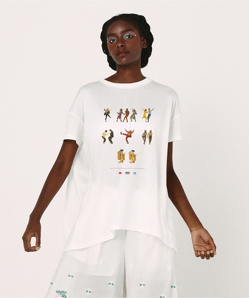 bedsidedrama(ベットサイドドラマ)の「OMNIDANCE Flare T-Shirt(Tシャツ/カットソー・レディース・グレー/ホワイト/ブラック・1/2)」の2枚目の写真