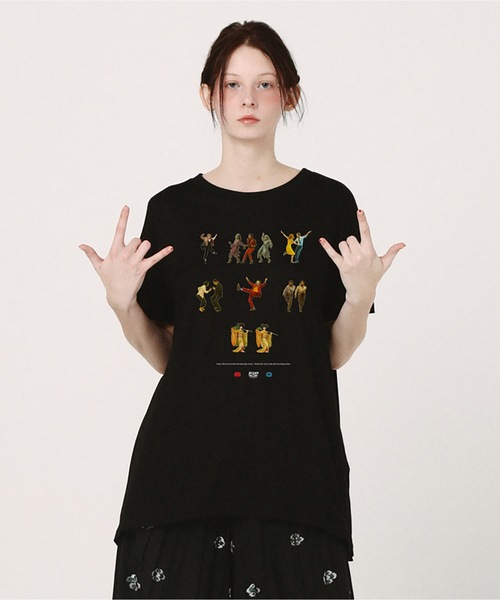 bedsidedrama(ベットサイドドラマ)の「OMNIDANCE Flare T-Shirt(Tシャツ/カットソー・レディース・グレー/ホワイト/ブラック・1/2)」の1枚目の写真