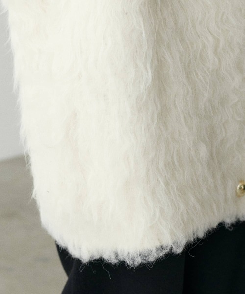 LARUTA（ラルータ）の「【LARUTA】ノーブル起毛加工ニットコート（カーディガン/ボレロ・レディース・ベージュ/ブルー系その他/オフホワイト/チャコールグレー・FREE）」の21枚目の写真