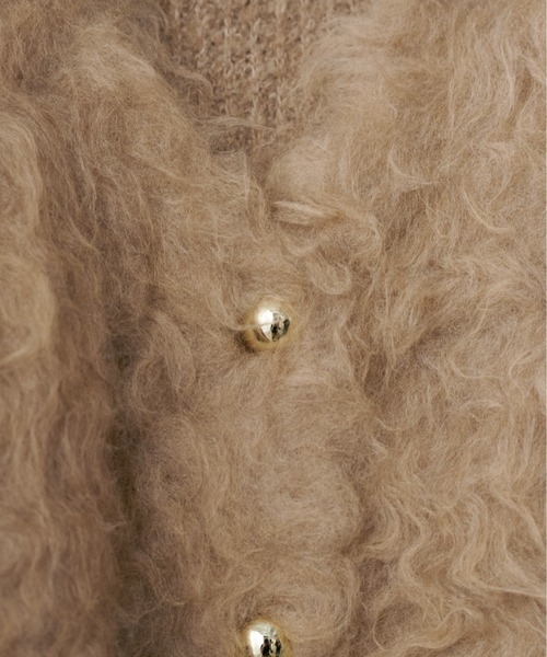 LARUTA（ラルータ）の「【LARUTA】ノーブル起毛加工ニットコート（カーディガン/ボレロ・レディース・ベージュ/ブルー系その他/オフホワイト/チャコールグレー・FREE）」の8枚目の写真