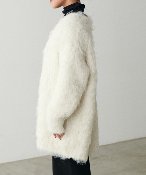 LARUTA（ラルータ）の「【LARUTA】ノーブル起毛加工ニットコート（カーディガン/ボレロ・レディース・ベージュ/ブルー系その他/オフホワイト/チャコールグレー・FREE）」の17枚目の写真