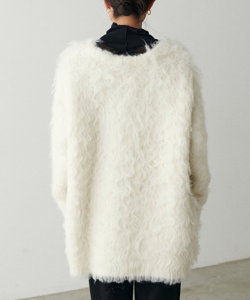 LARUTA（ラルータ）の「【LARUTA】ノーブル起毛加工ニットコート（カーディガン/ボレロ・レディース・ベージュ/ブルー系その他/オフホワイト/チャコールグレー・FREE）」の18枚目の写真