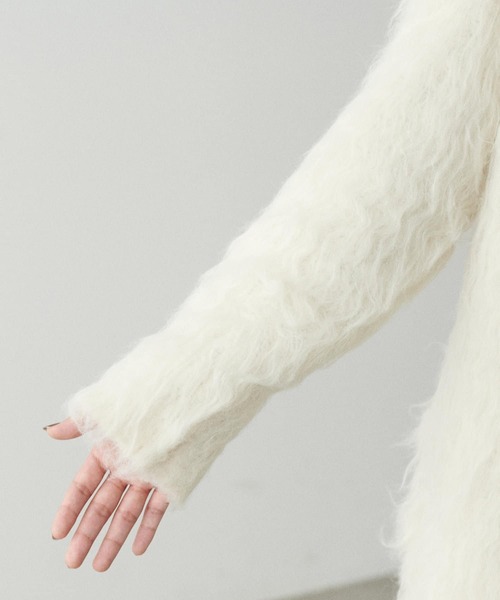 LARUTA（ラルータ）の「【LARUTA】ノーブル起毛加工ニットコート（カーディガン/ボレロ・レディース・ベージュ/ブルー系その他/オフホワイト/チャコールグレー・FREE）」の20枚目の写真