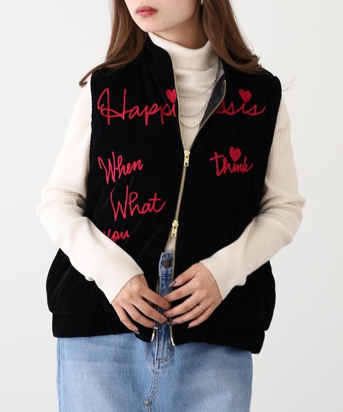 KILKI（キルキー）の「kilki セレブレーションベロアベスト（ベスト・レディース・ブラック×シルバー/ブラック×ピンク/ブラック系その他・FREE）」の6枚目の写真