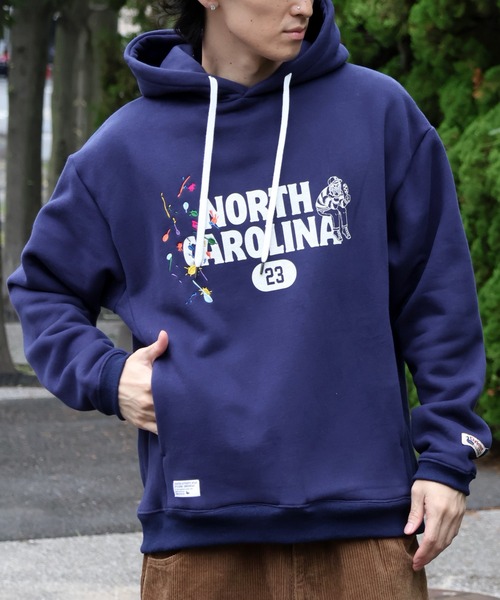 セール】【DUCKSTER/ダックスター】 ペンキ飛ばし風 刺繍 & カレッジ