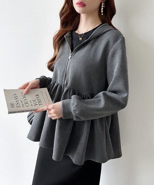 MONCLER ダークグレー フード付きパーカー ペプラム最終お値下げ ダークグレー パーカー : Sweatshirts 向けの Men | モンクレール