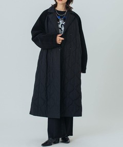 IENA LA BOUCLE ナイロンキルティングコート◇（ノーカラーコート