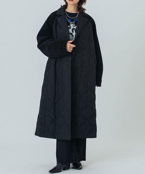 ROSE BUD(ローズバッド)の「(CREOLME)QUILTED LONG COAT(その他アウター・レディース・ブラック/カーキ・S/M)」の2枚目の写真