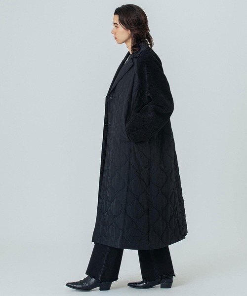 ROSE BUD(ローズバッド)の「(CREOLME)QUILTED LONG COAT(その他アウター・レディース・ブラック/カーキ・S/M)」の3枚目の写真