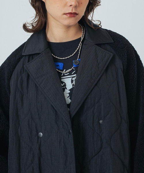 ROSE BUD(ローズバッド)の「(CREOLME)QUILTED LONG COAT(その他アウター・レディース・ブラック/カーキ・S/M)」の5枚目の写真