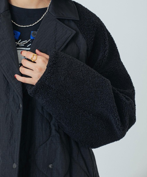 ROSE BUD(ローズバッド)の「(CREOLME)QUILTED LONG COAT(その他アウター・レディース・ブラック/カーキ・S/M)」の6枚目の写真