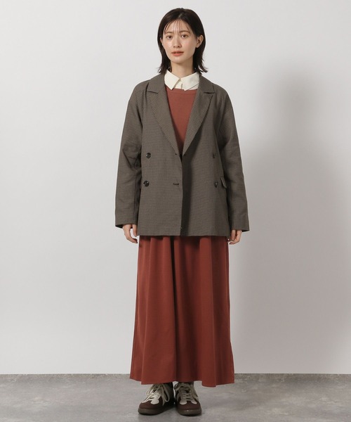 LAKOLE(ラコレ)の「布帛ドッキングニットワンピース / 604893(ワンピース・レディース・杢グレー/テラコッタ/ブラック・FREE)」の10枚目の写真