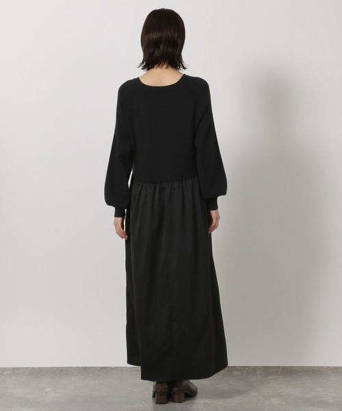 LAKOLE(ラコレ)の「布帛ドッキングニットワンピース / 604893(ワンピース・レディース・杢グレー/テラコッタ/ブラック・FREE)」の15枚目の写真