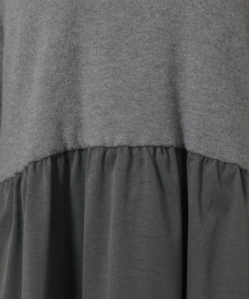 LAKOLE(ラコレ)の「布帛ドッキングニットワンピース / 604893(ワンピース・レディース・杢グレー/テラコッタ/ブラック・FREE)」の22枚目の写真