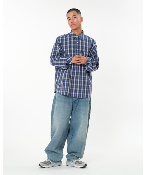 KEBOZ（ケボズ）の「CHECK PULLOVER SHIRT（シャツ/ブラウス・メンズ・ブラウン/ブルー・L/XL/M）」の2枚目の写真