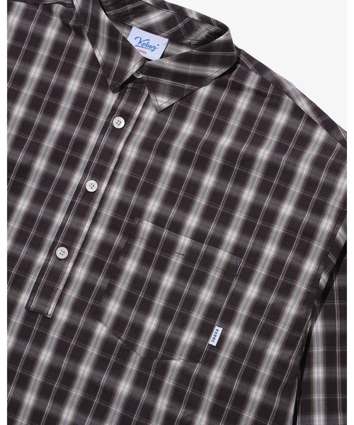 KEBOZ（ケボズ）の「CHECK PULLOVER SHIRT（シャツ/ブラウス・メンズ・ブラウン/ブルー・L/XL/M）」の7枚目の写真