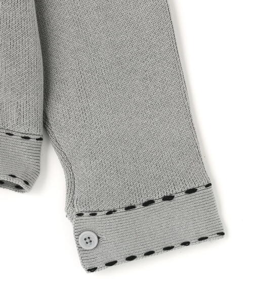 Chica(チカ)の「Chica/チカ/hand stich cardigan(カーディガン/ボレロ・レディース・グレー/ブラック・1/2)」の11枚目の写真