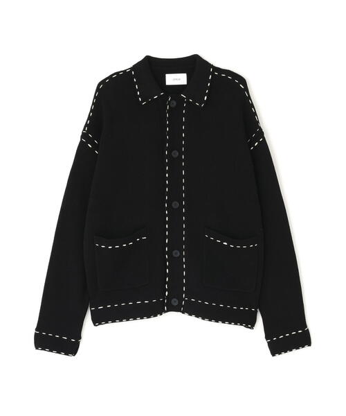 Chica(チカ)の「Chica/チカ/hand stich cardigan(カーディガン/ボレロ・レディース・グレー/ブラック・1/2)」の1枚目の写真