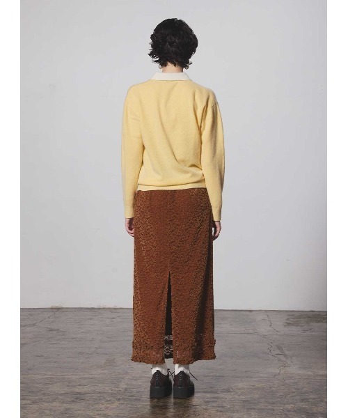 COEL（コエル）の「ベロアレーススカート（スカート・レディース・ブラック/キャメル・38/36）」の6枚目の写真