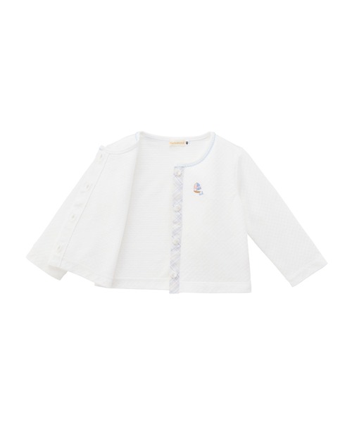 MIKI HOUSE（ミキハウス）の「ワンポイントカーディガン（カーディガン/ボレロ・キッズ・ホワイト・80ｃｍ/120cm/110cm/100cm/90cm）」の3枚目の写真