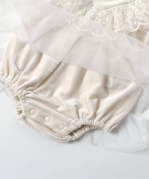 apres les cours(アプレレクール)の「【リンク】ベロアチュールカバーオール_アプレレクールマシェリ(ロンパース・キッズ・アイボリー・70/80)」の9枚目の写真